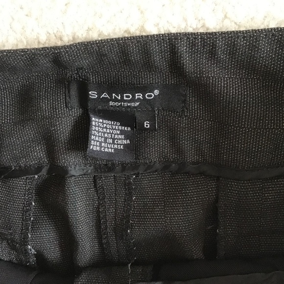 Sandro black with pinstripes trousers Size 6 - Picture 6 of 6